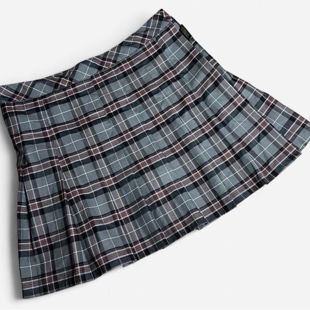 Beetlejuice Licensed Plaid Pleated Mini Skirt NWT‎ Gothic Y2K Large - Picture 4 of 7
